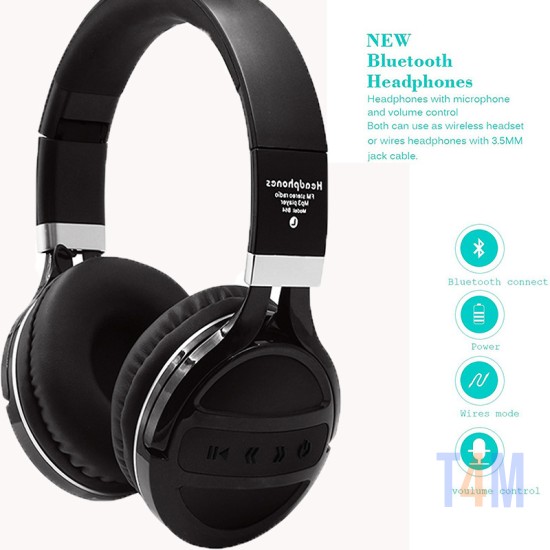 WIRELESS STEREO HEADSETS B64 BLACK