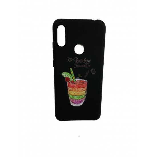 SILICONE CASE WITH DESIGN SAMSUNG GALAXY A30/A20 PRETO