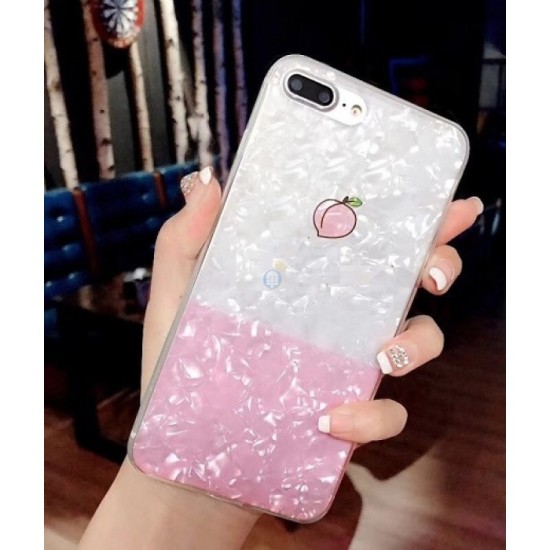 COVER SILICONE BLING GLITTER FOR IPHONE 7/8 PLUS PEACH