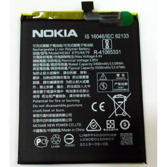 BATERIA HE319 NOKIA 3.1 PLUS HE363 3400MAH