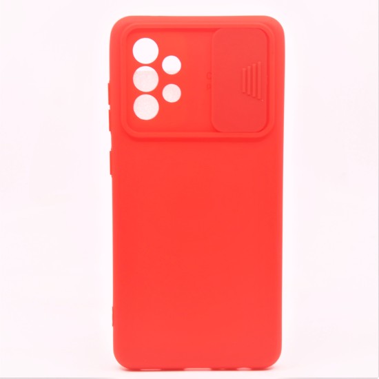 SILICONE COVER WITH CAMERA SHIELD FOR SAMSUNG GALAXY A52 RED