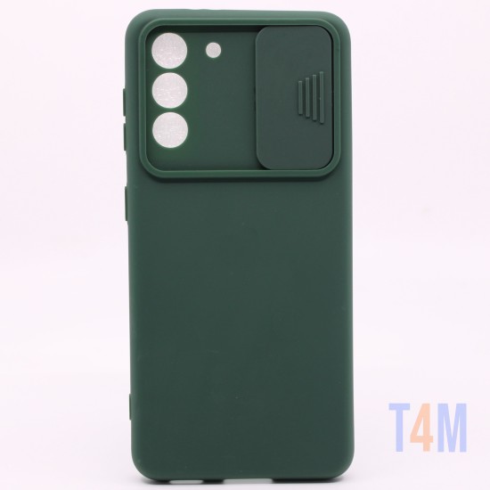 FUNDA DE SILICONA CON PROTECCIÓN PARA CÁMARA POR SAMSUNG GALAXY S21 PLUS VERDE