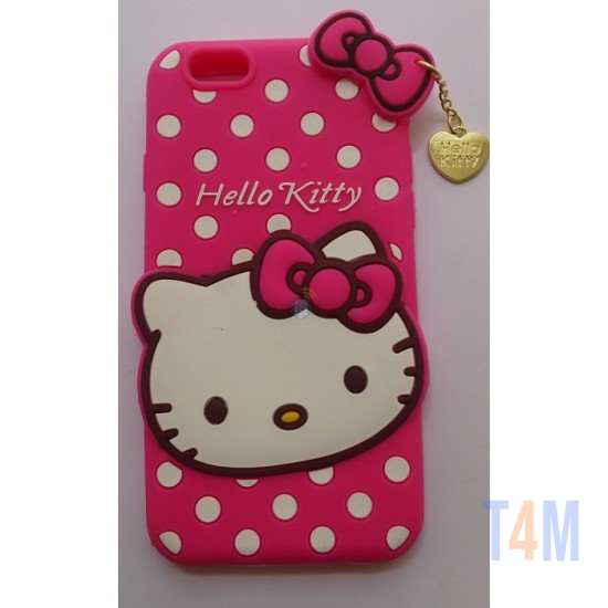 CAPA DE SILICONE HELLO KITTY IPHONE 6G / 6S ROSA