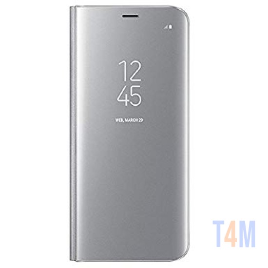 FLIP COVER "CLEAR VIEW" SAMSUNG GALAXY A10 SILVER