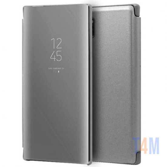 FLIP COVER "CLEAR VIEW" SAMSUNG GALAXY NOTE 10/N970  PRATEADO