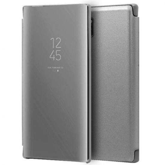 FLIP COVER "CLEAR VIEW" SAMSUNG GALAXY NOTE 10 PLUS PRATEADO