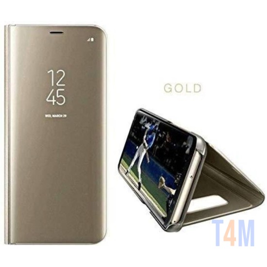 FLIP COVER "CLEAR VIEW" SAMSUNG GALAXY A50 GOLD
