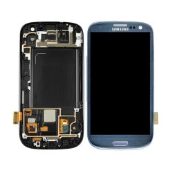 TOUCH+DISPLAY COM FRAME SAMSUNG GALAXY S3 NEO I9301 4.8"AZUL