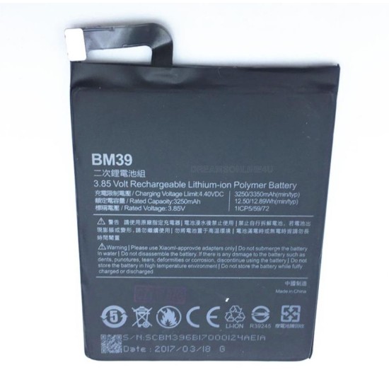 BATERIA BM39 XIAOMI MI6 MI 6 3250MAH BULK