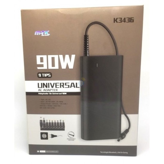 CARREGADOR UNIVERSAL PARA PORTÁTIL MTK WOO 90W K3436  