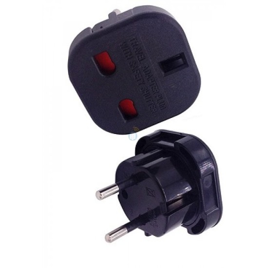 Adaptador de Viagem Universal Conversor de Plugue do UK para a UE 10A-16A 240V Preto