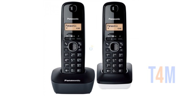 TELEFONE PANASONIC - KX-TG1612 SEM FIOS DUPLA PRETO