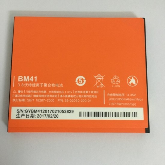 BATERIA XIAOMI BM41 3.8V 2000MAH REDMI REDRICE 1S