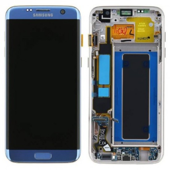 TOUCH+DISPLAY+FRAME SAMSUNG GALAXY S7 EDGE G935 BLUE (SERIVE PACK GH97-18533C)