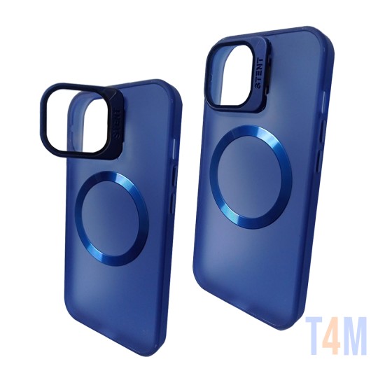 Capa de silicone com MagSafe para iPhone 15 Pro Max – Azul