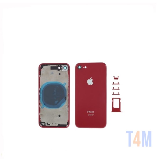  Back Cover For Apple  iPhone 8 Plus With Frame And Red Charging Ring