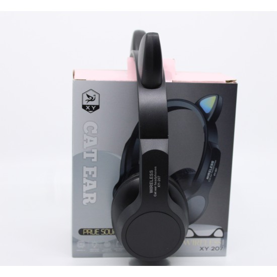  CAT EAR SHAPE WIRELESS HEADPHONE XY-207 WITH NOISE CANCELING FUNCTION BLACK