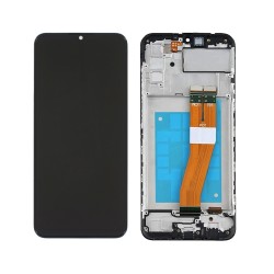 Touch+Display com Frame+Alto-Falante+Carregador Samsung Galaxy A03S 2021 Service Pack Não EU Preto Touch+Display com Frame+Alto-Falante+Carregador Samsung Galaxy A03S 2021 Service Pack Não EU Preto