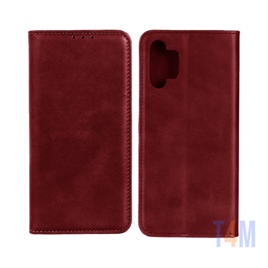 Capa Flip de Couro com Bolso Interno para Samsung Galaxy A13 5g Marrom