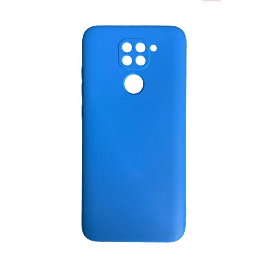 Silicone Case with Camera Shield for Xiaomi Redmi Note 9 Blue