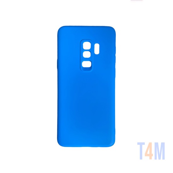 Capa de Silicone com Moldura de Câmera para Samsung Galaxy S9 Plus Azul