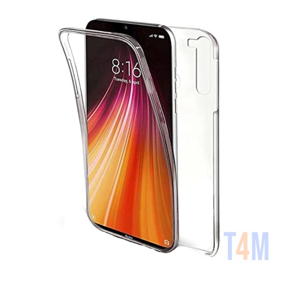 Capa de Silicone 360º para Xiaomi Redmi Note 8 Transparente