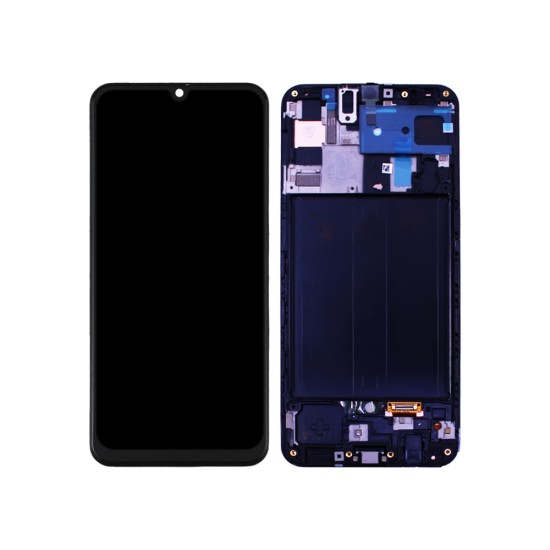 Touch+Display+Frame Samsung Galaxy A50/A505 Service Pack Preto