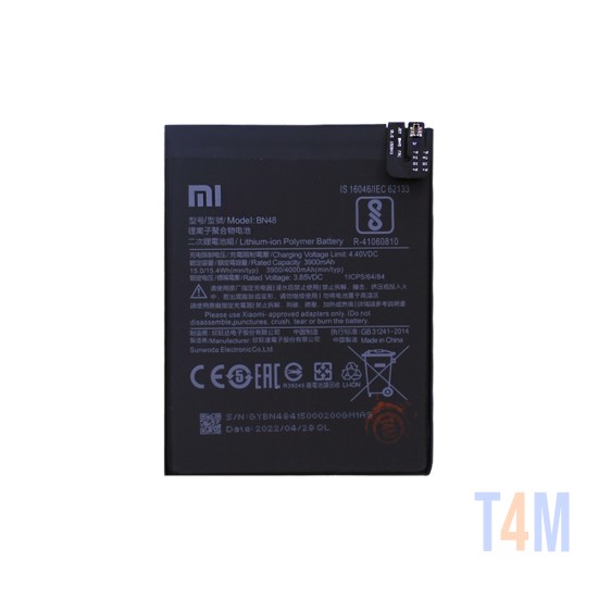 Bateria BN48 para Xiaomi Redmi Note 6 Pro 4000mAh