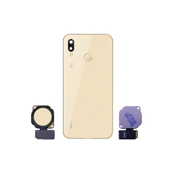 Back Cover+Camera Lens+Fingerprint flex Huawei P20 Lite Gold