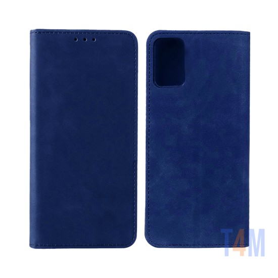 Leather Flip Cover with Internal Pocket for Samsung Galaxy A53 5G Blue