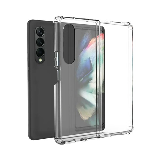 Silicone Hard Case for Samsung Galaxy Z Fold 4 5G Transparent