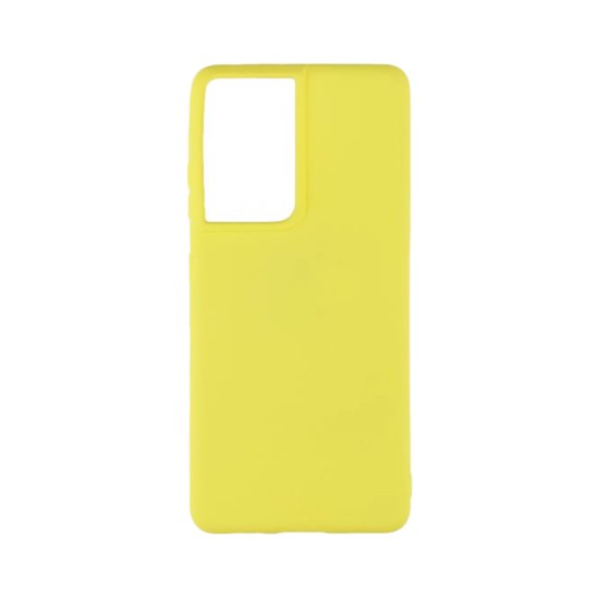 Soft Silicon Case for Samsung Galaxy S21 Ultra Yellow