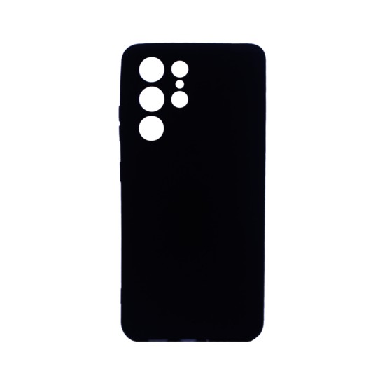 Silicone Case with Camera Shield for Samsung Galaxy S21 Ultra Black