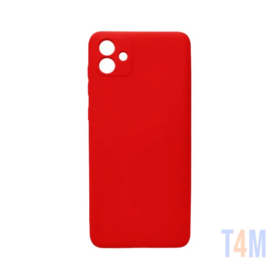 Capa de Silicone com Moldura de Câmera para Samsung Galaxy A04 Vermelho