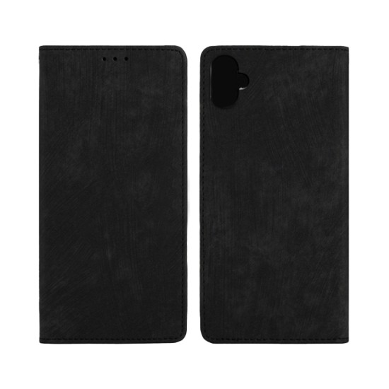 Leather Flip Cover with Internal Pocket For Samsung Galaxy A05 Black