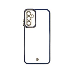 Capa de Silicone Transparente com Moldura de Câmera para Samsung Galaxy A14 4G/5G Azul Capa de Silicone Transparente com Moldura de Câmera para Samsung Galaxy A14 4G/5G Azul