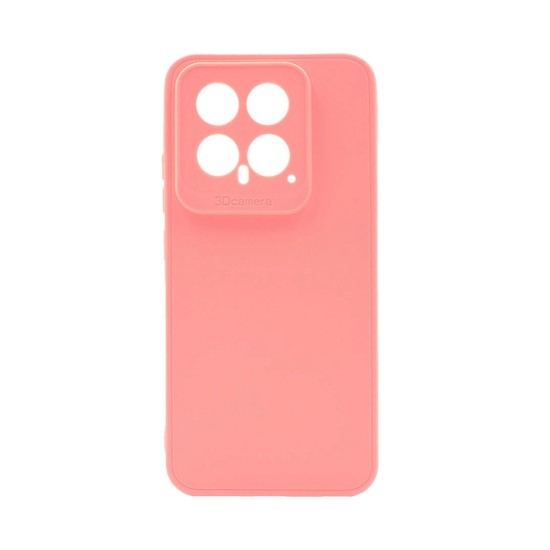 Soft Silicone Case with Camera Shield for Xiaomi 14 Pink