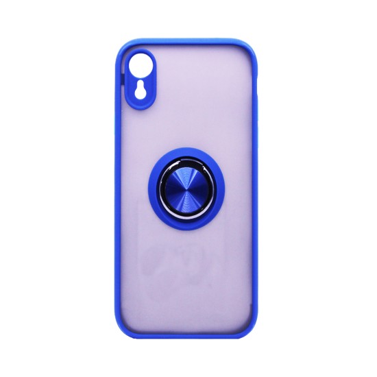 Case with Support Ring for Apple iPhone XR Smoked Blue