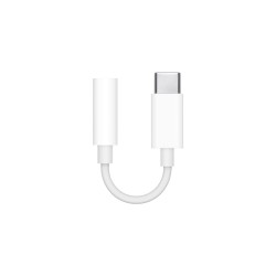 Adaptador de Áudio Apple MU7E2ZM/A USB-C para 3,5mm Branco Adaptador de Áudio Apple MU7E2ZM/A USB-C para 3,5mm Branco