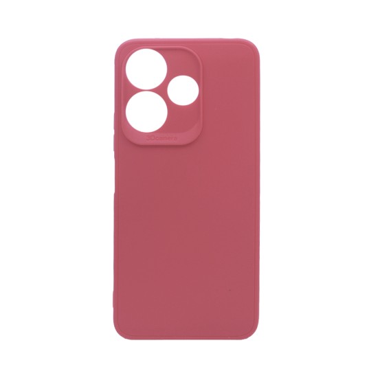 Soft Silicone Case with Camera Shield for Xiaomi Redmi 13 4G Pink