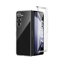 Capa de Silicone Dura para Samsung Galaxy Z Fold 5 5G Transparente Capa de Silicone Dura para Samsung Galaxy Z Fold 5 5G Transparente