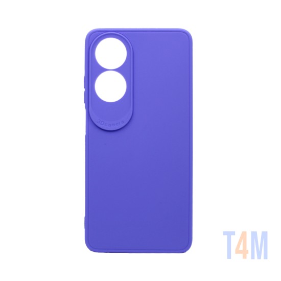 Soft Silicone Case with Camera Shield for Oppo A60 4G Purple