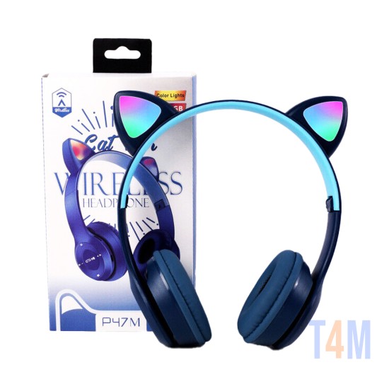 Auriculares Inalámbricos P47M Cat Ear Azul Oscuro