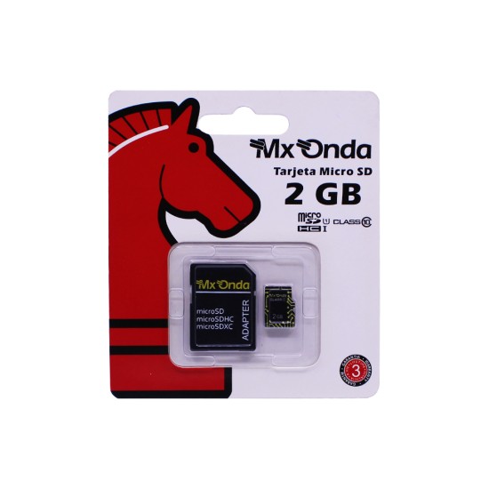 Cartão de Memória Mx Onda Micro SD 2GB UHS-I Clase 10 com Adaptador