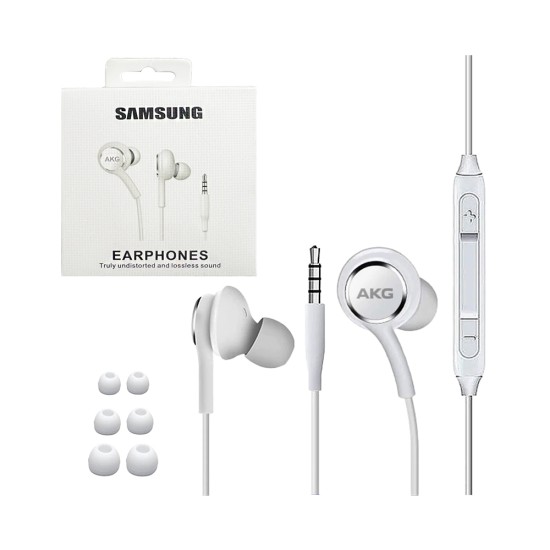 AKG Wired Earphones for Samsung Phones with Microphone 3.5mm 1.2m White