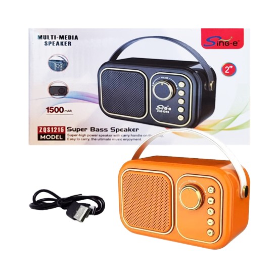 Sing-e Portable Wireless Speaker ZQS1215 Orange