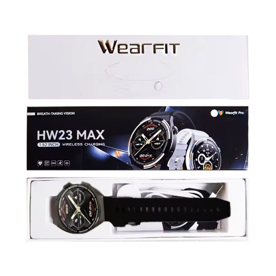 Smartwatch Wear Fit Pro HW23 Max 1,52" (Versão para Chamada) NFC Preto