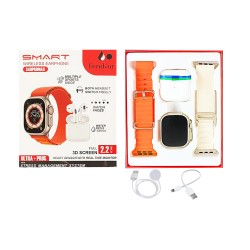 Smartwatch Fendior S40 Pro Max con Airpods 2,2" (Versión Llamada) Naranja Smartwatch Fendior S40 Pro Max con Airpods 2,2" (Versión Llamada) Naranja