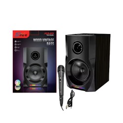 Coluna Sem Fio Portátil Sing-e JQS401 com Microfone Preto Coluna Sem Fio Portátil Sing-e JQS401 com Microfone Preto