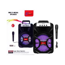 Altavoz Inalámbrico Portátil Sing-e ZQS6138 con Micrófono Negro Altavoz Inalámbrico Portátil Sing-e ZQS6138 con Micrófono Negro